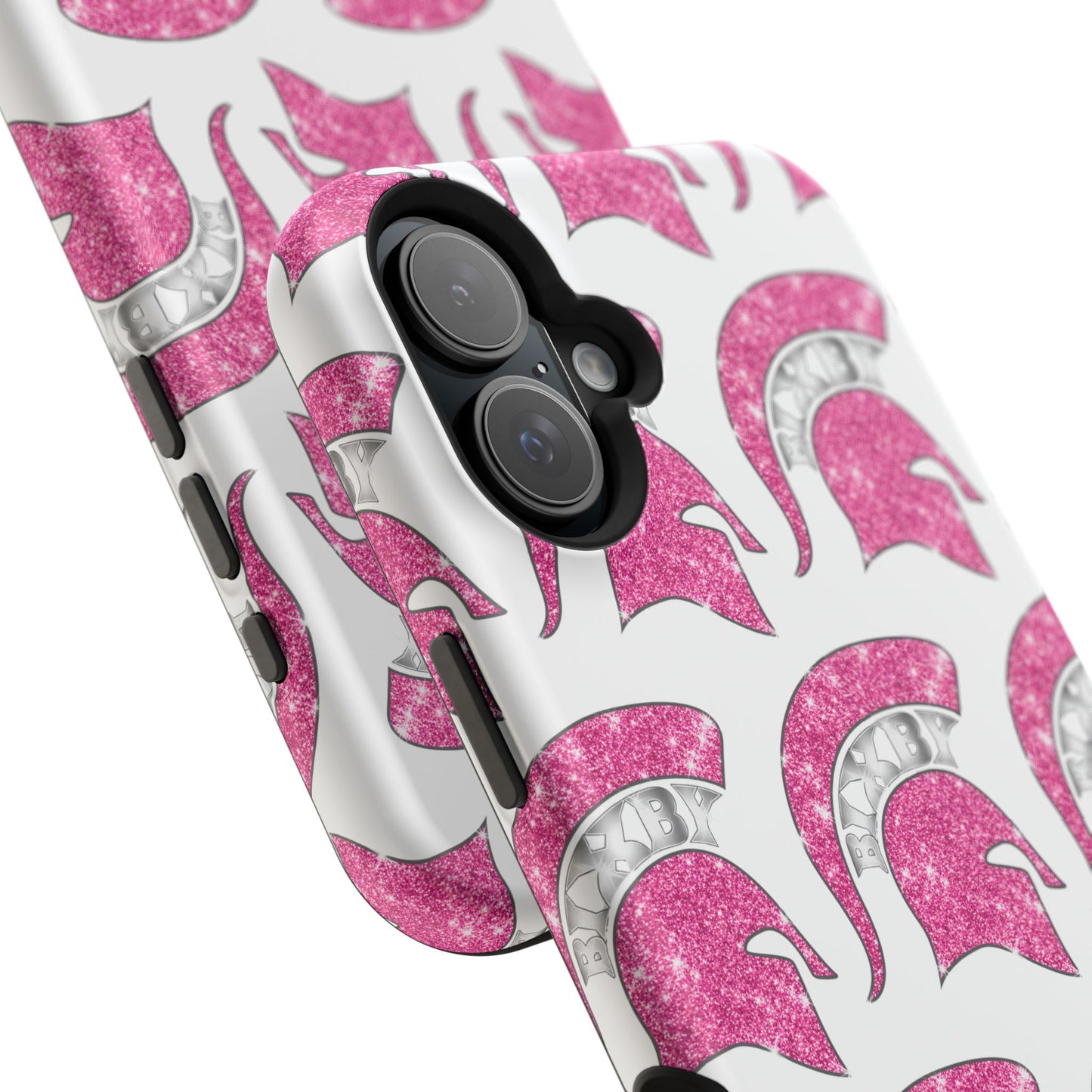 Bixby Spartan Pink Bling Logo Impact Resistant iPhone Case
