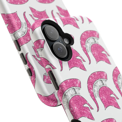 Bixby Spartan Pink Bling Logo Impact Resistant iPhone Case
