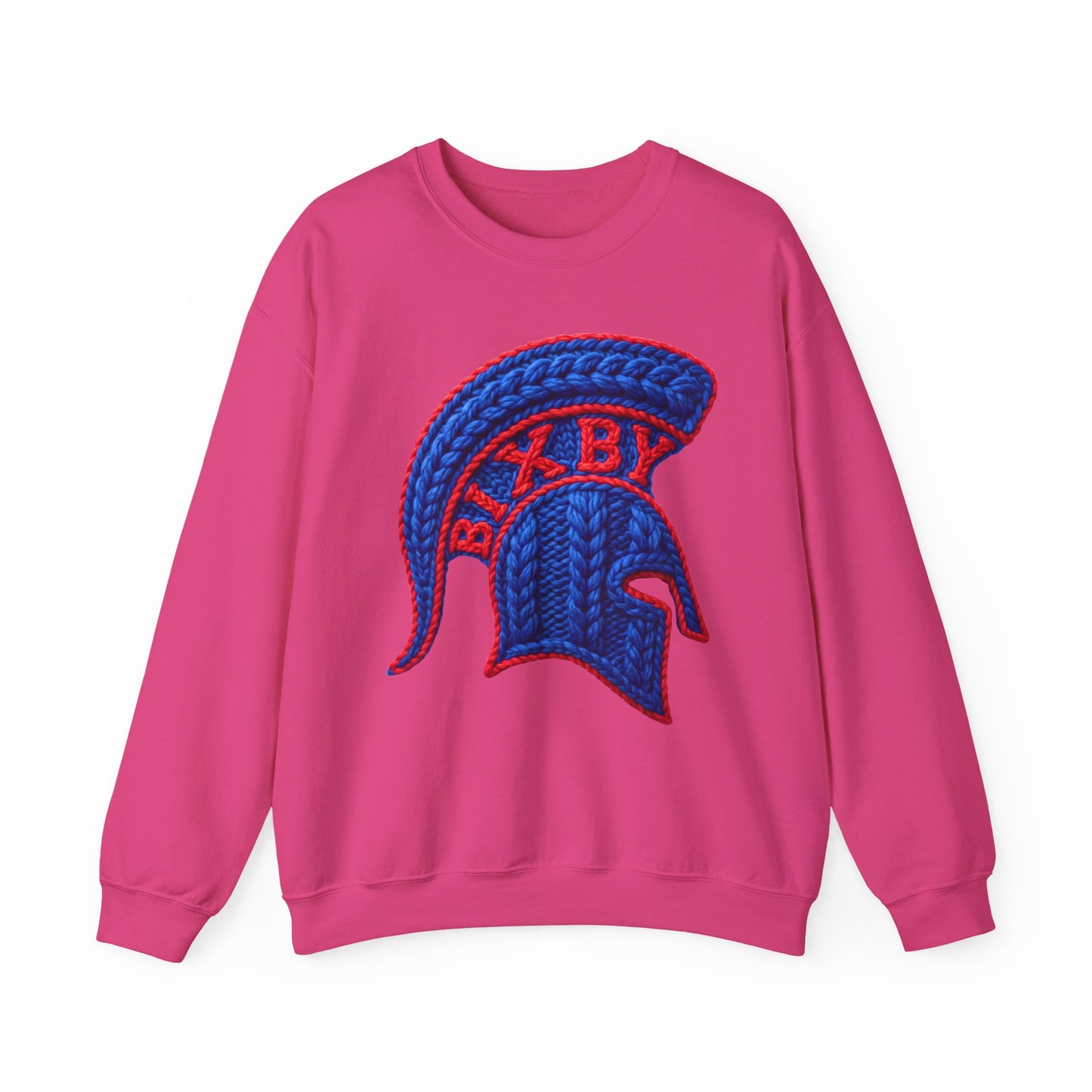 Blue Spartan Helmet BIXBY Knit-Style Printed Design
