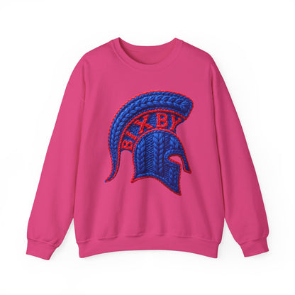 Blue Spartan Helmet BIXBY Knit-Style Printed Design