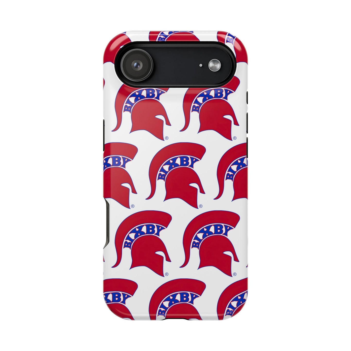 Bixby Spartan Red Logo Impact Resistant iPhone Case