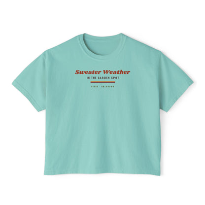 Sweater Weather in the Garden Spot Boxy Comfort Colors Tee