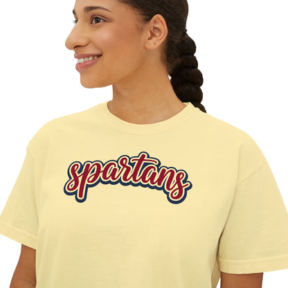 Spartans Women's Comfort Colors Boxy Tee