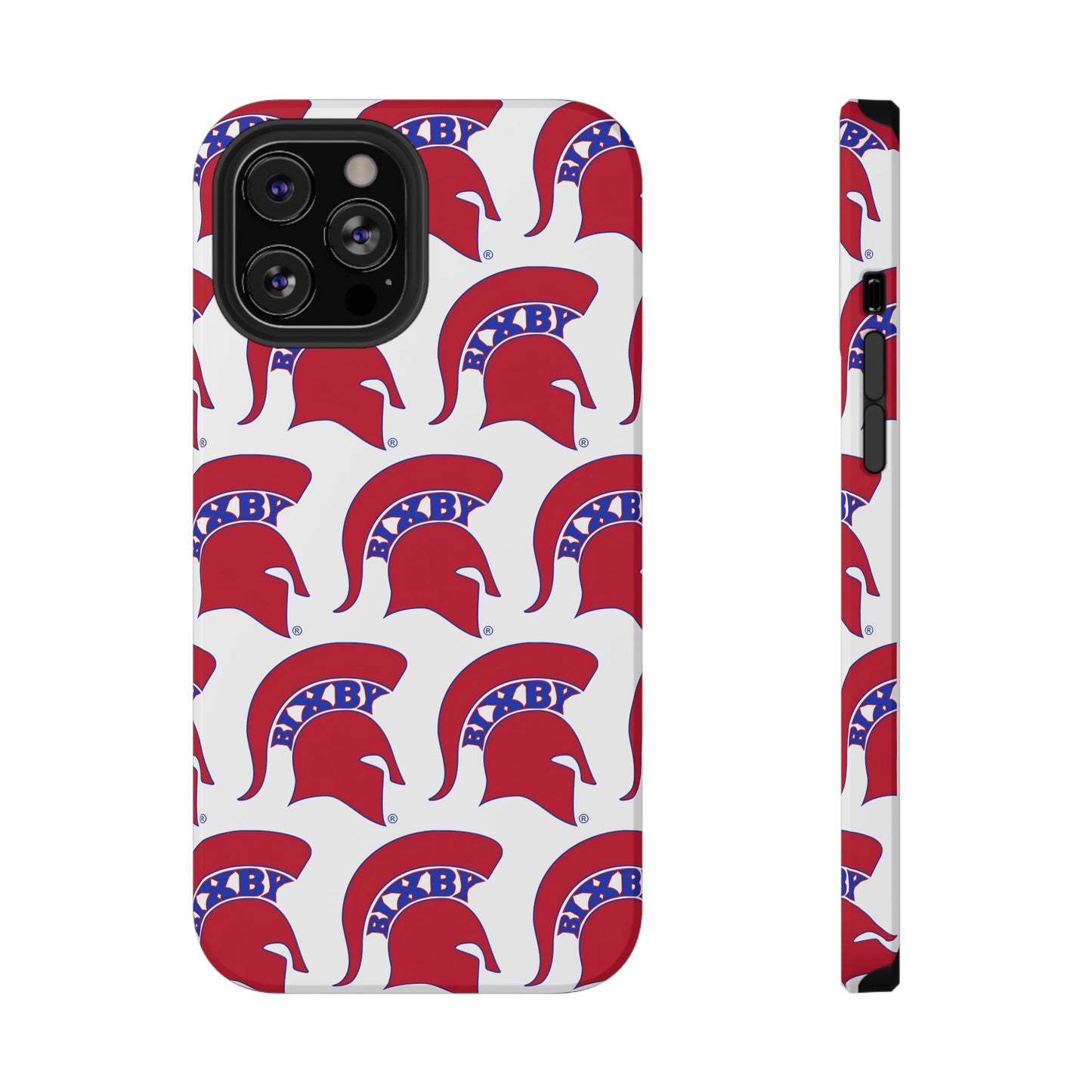 Bixby Spartan Red Logo Impact Resistant iPhone Case