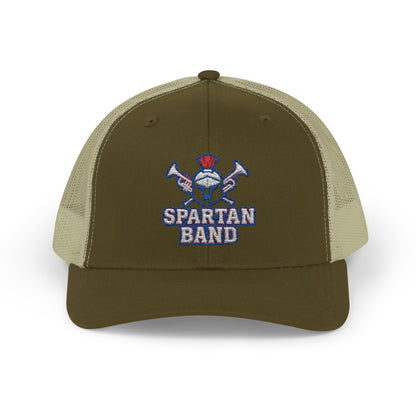 Spartan Band Embroidered Trucker Snapback