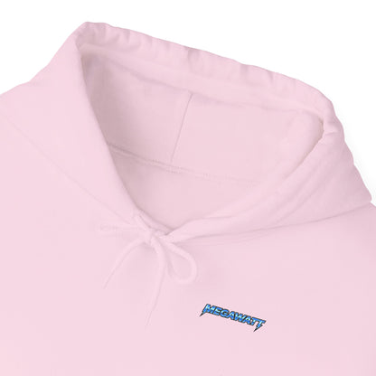 RV Megawatt Hoodie — Retro Camper Graphic Pullover with Sponsor Sleeve Logos