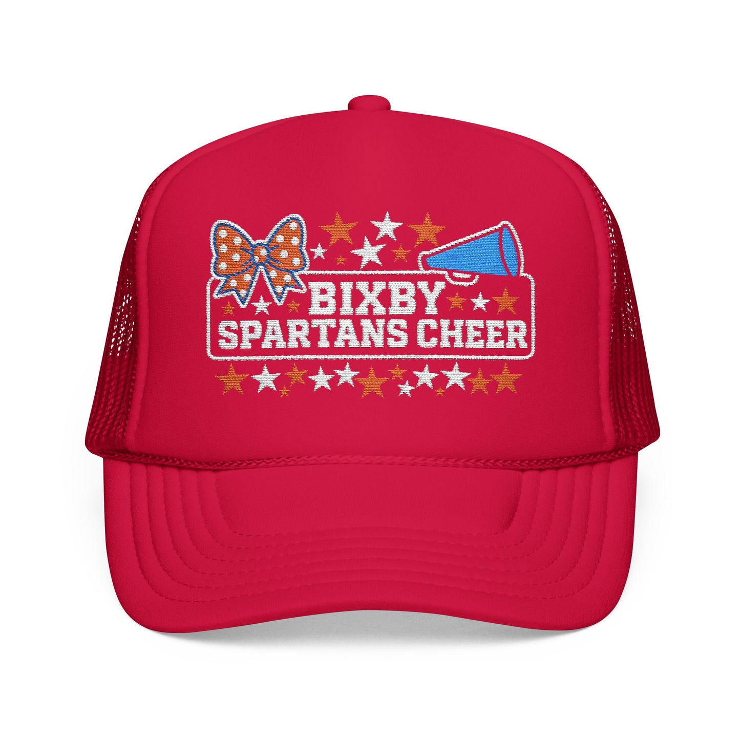 Bixby Spartans Cheer Embroidered Foam Trucker Hat