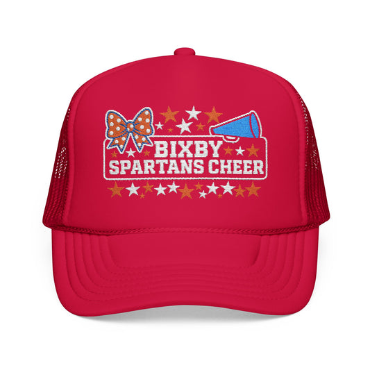 Bixby Spartans Cheer Embroidered Foam Trucker Hat