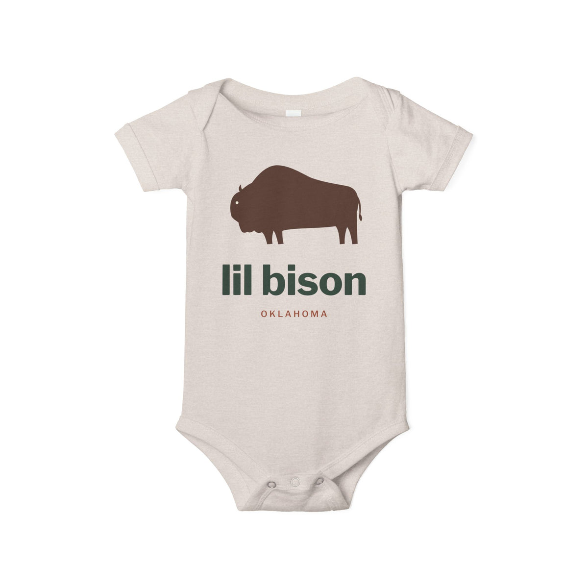 lil bison Oklahoma Baby Bodysuit