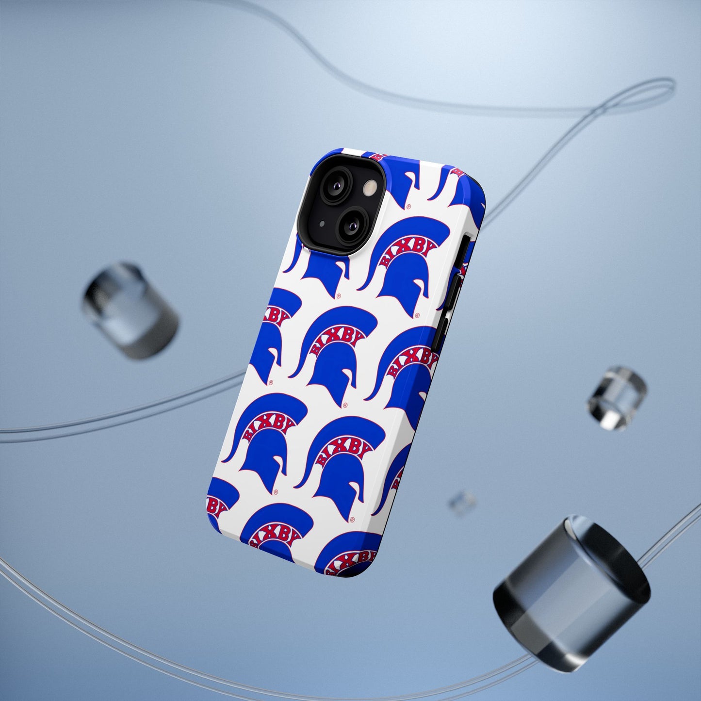 Bixby Spartan Blue Logo Impact Resistant iPhone Case