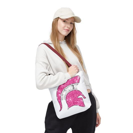 Bixby Spartans Pink Bling Polyester Tote Bag