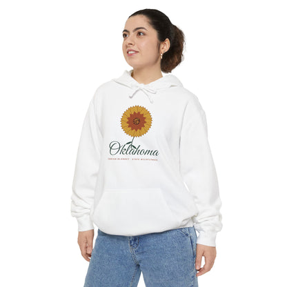 Indian Blanket Garden Script Oklahoma Hoodie | Comfort Colors