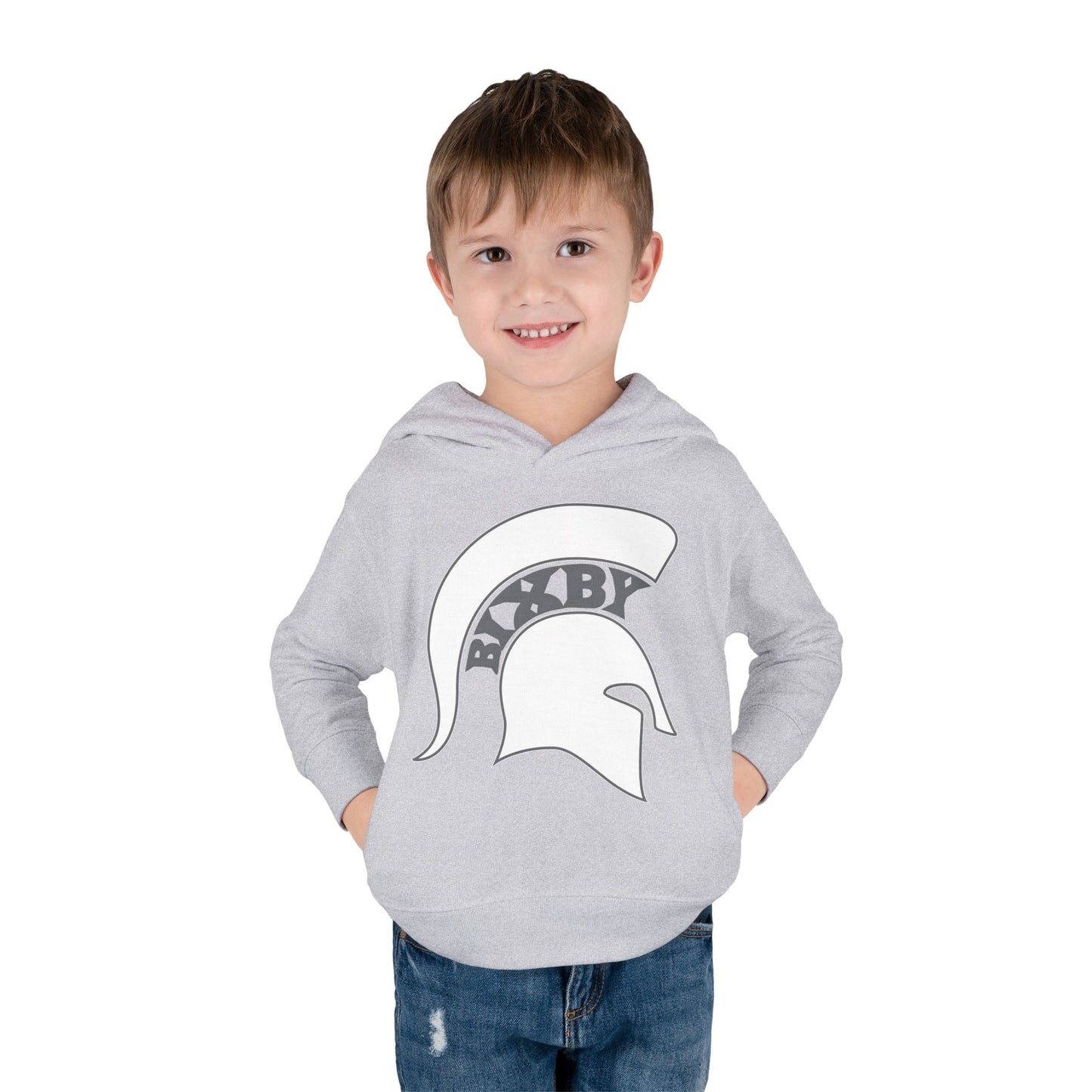 Bixby Spartans White Logo Toddler Rabbit Skins Hoodie