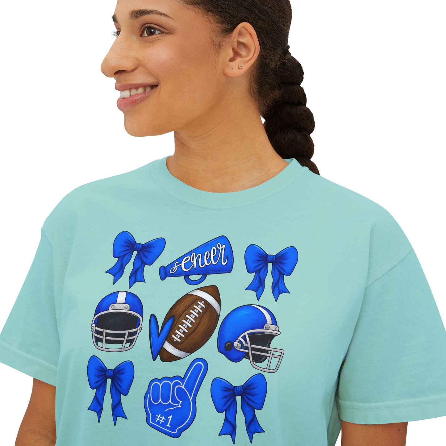 Spartan Cheer & Football Comfort Colors Boxy Tee