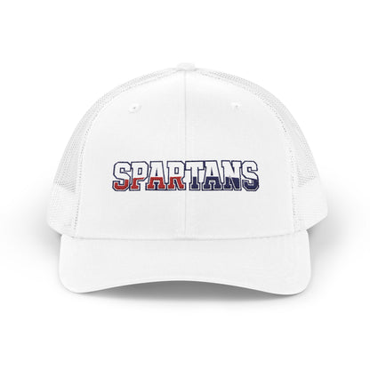 Spartans Gradient Color Embroidered Trucker Snapback