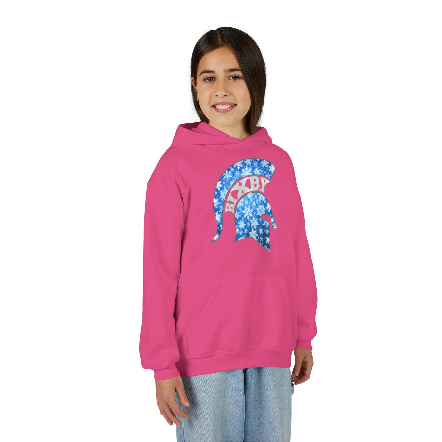 Bixby Spartan Winterfrost Youth Gildan Hoodie