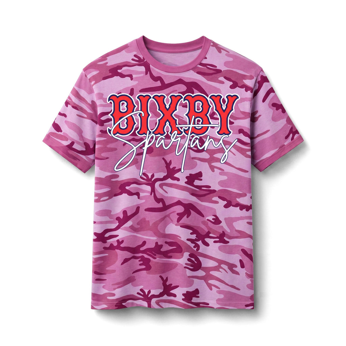 Bixby Spartans Camo - Youth Athletic School Spirit Tee