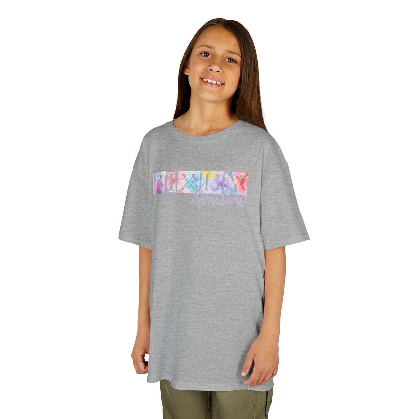 Bixby Spartans Boxy Floral Youth Tee