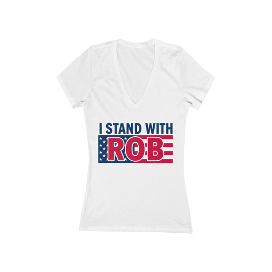 Patriotic Flag - I Stand With Rob Women's V-Neck