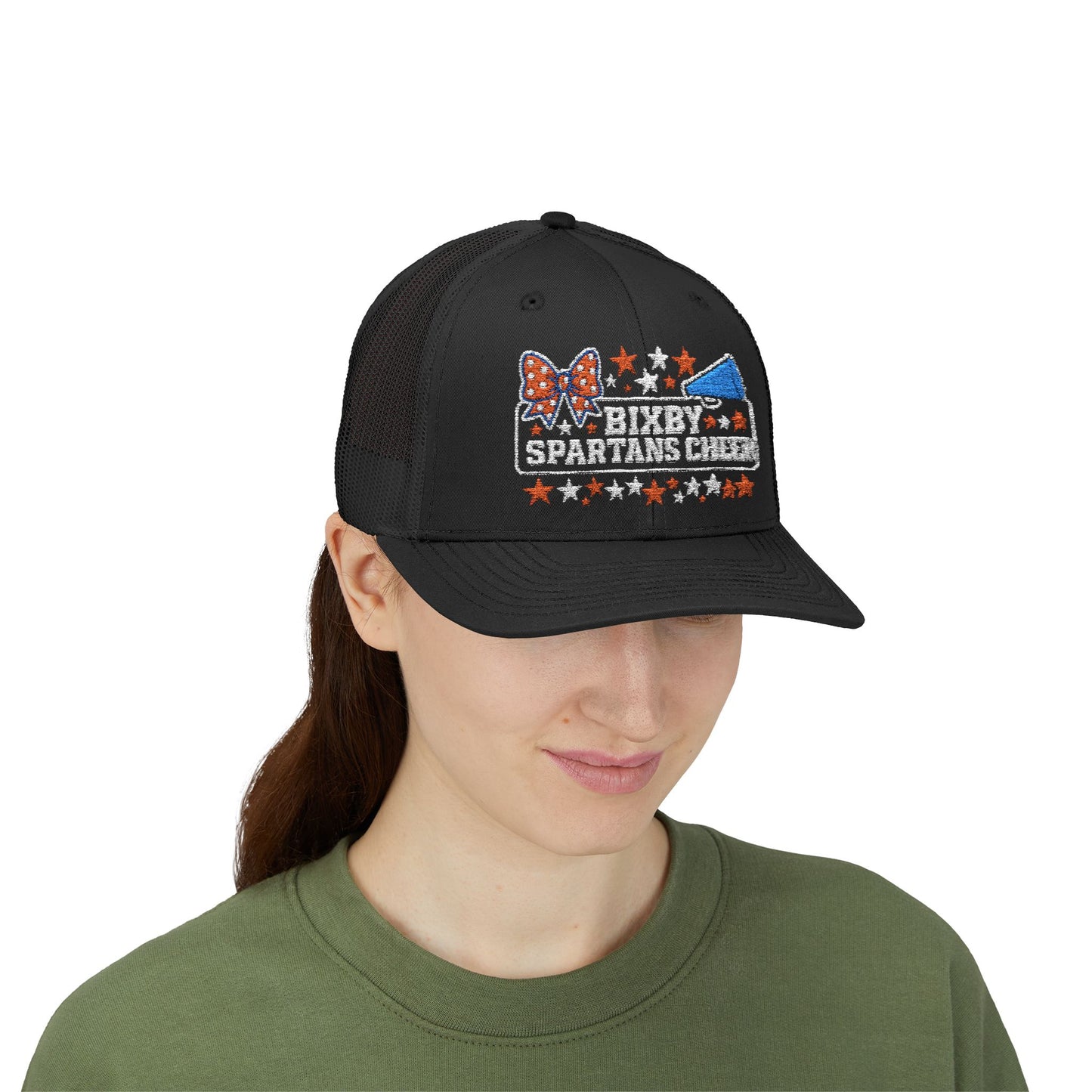 Bixby Spartans Cheer Embroidered Trucker Snapback