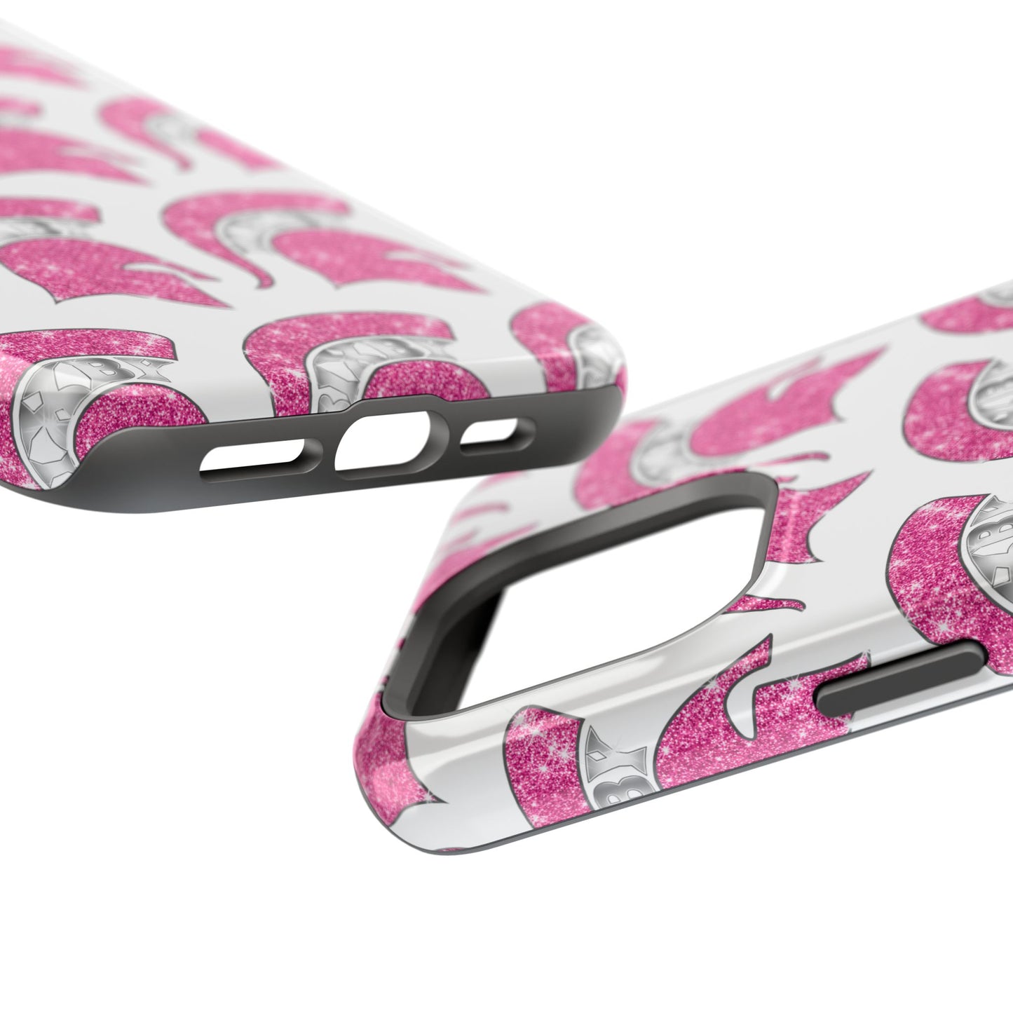 Bixby Spartan Pink Bling Logo Impact Resistant iPhone Case