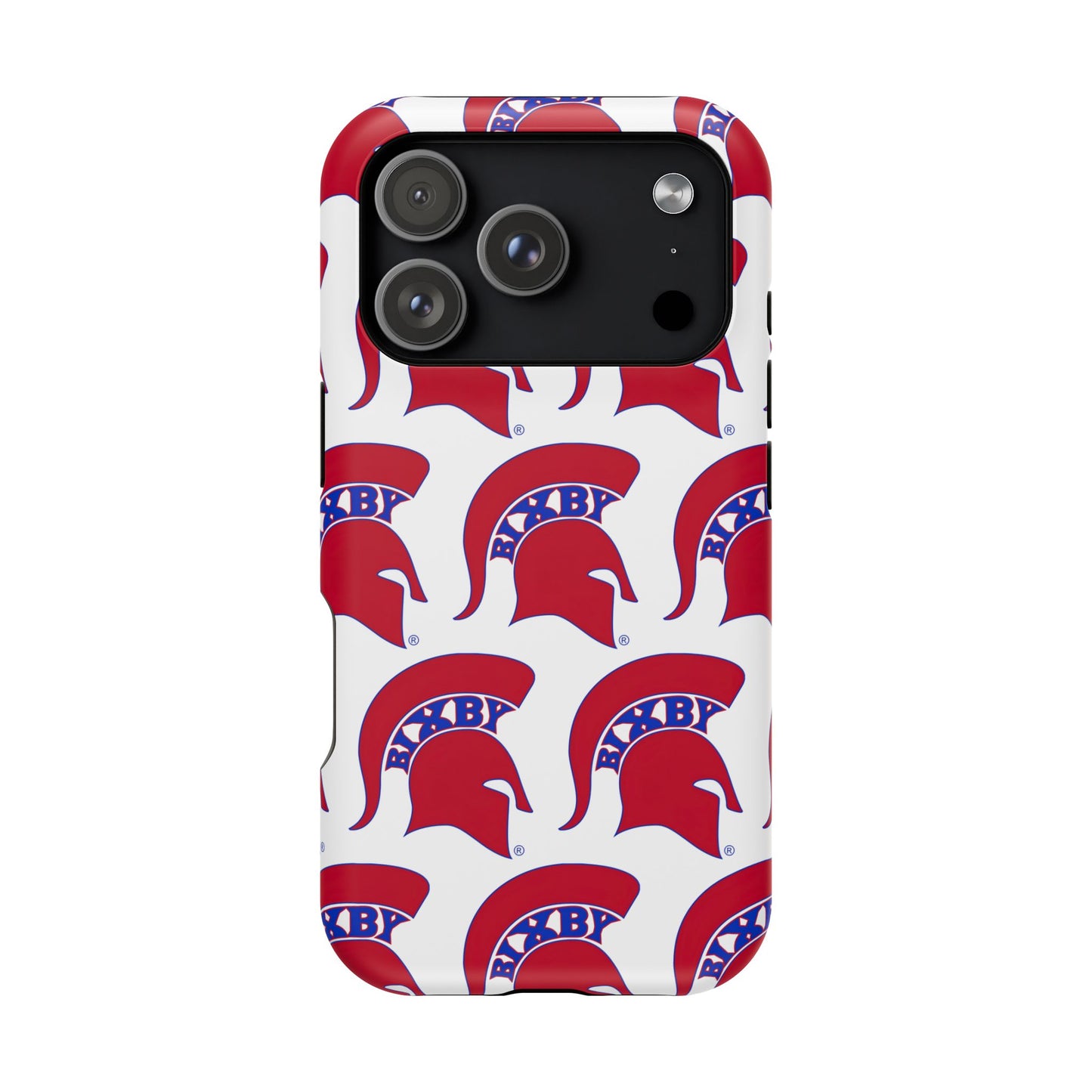 Bixby Spartan Red Logo Impact Resistant iPhone Case