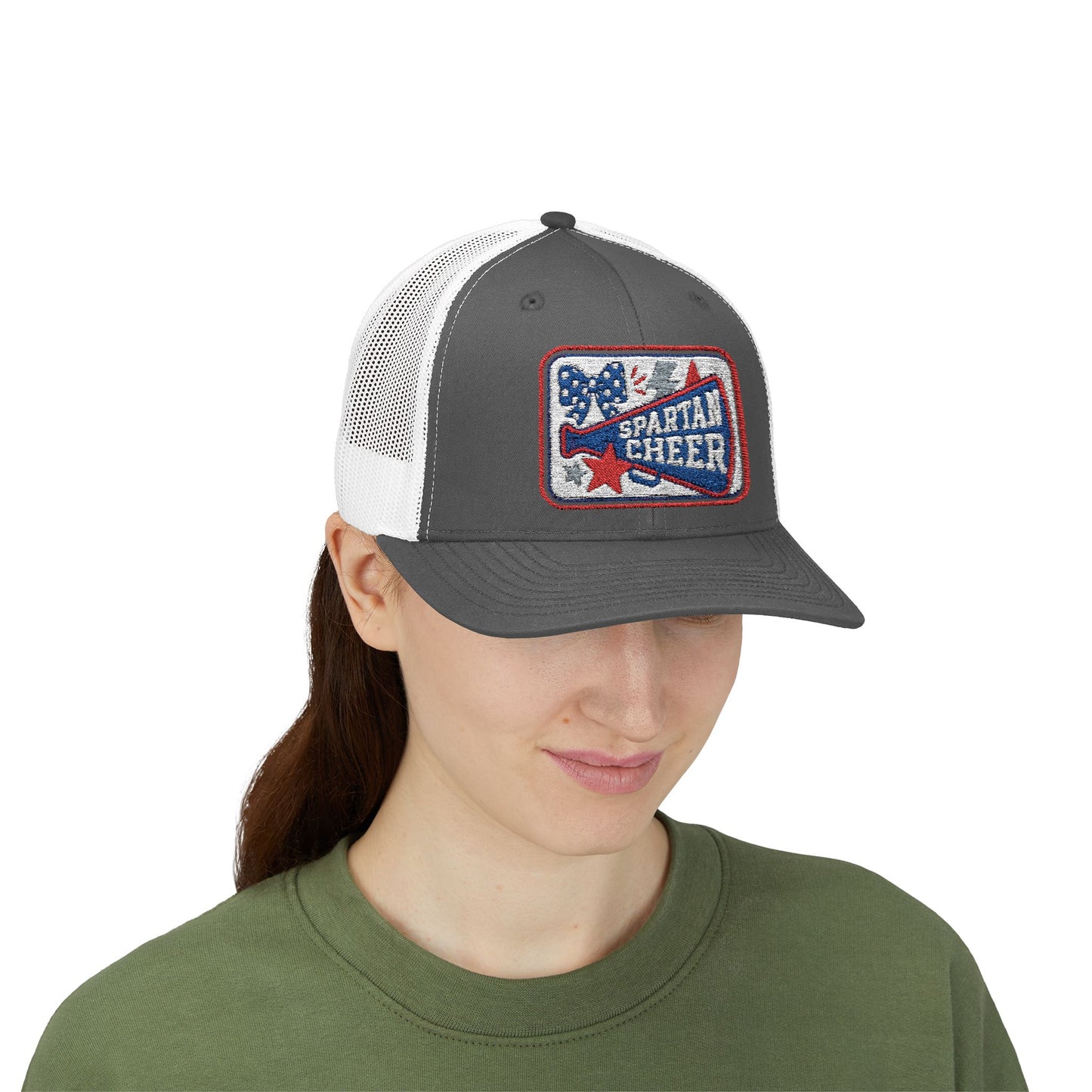 Spartan Cheer Embroidered Trucker Snapback