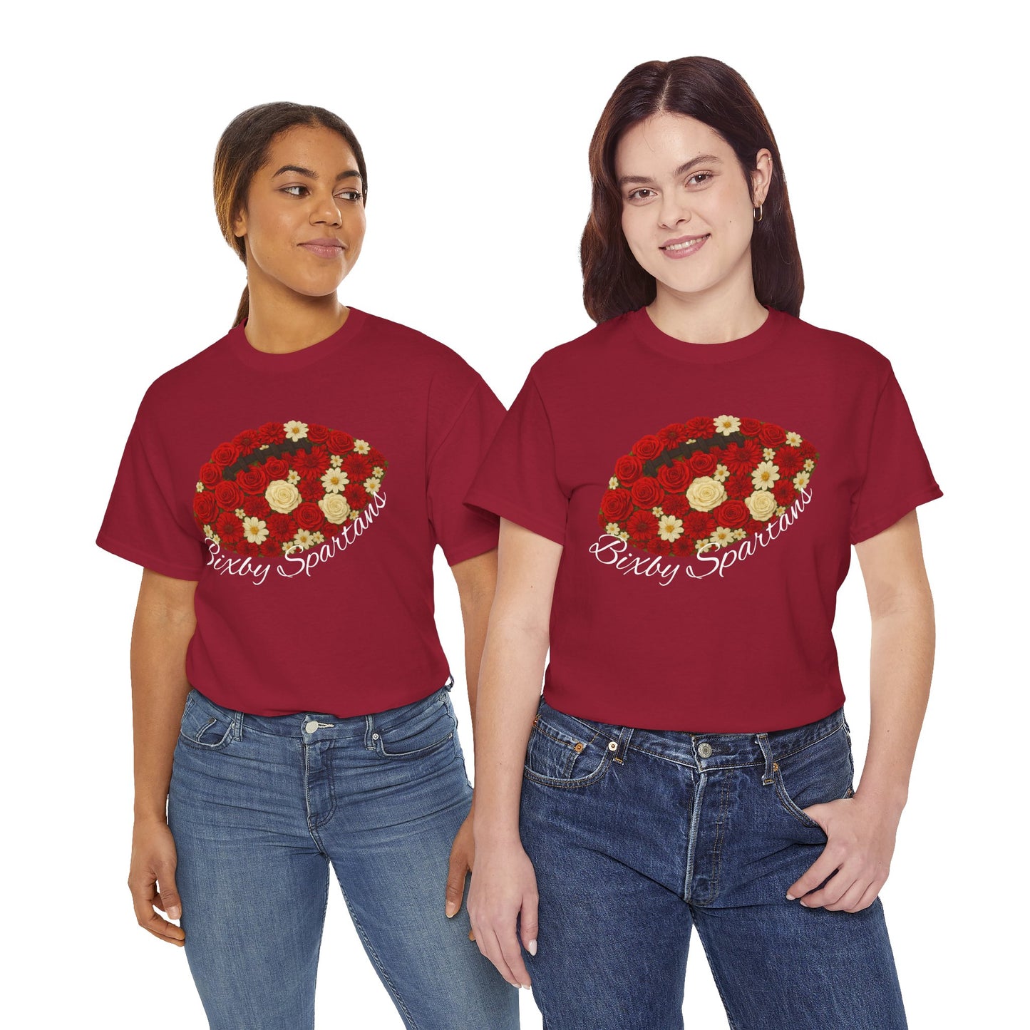 Bixby Spartans Floral Gildan Tee