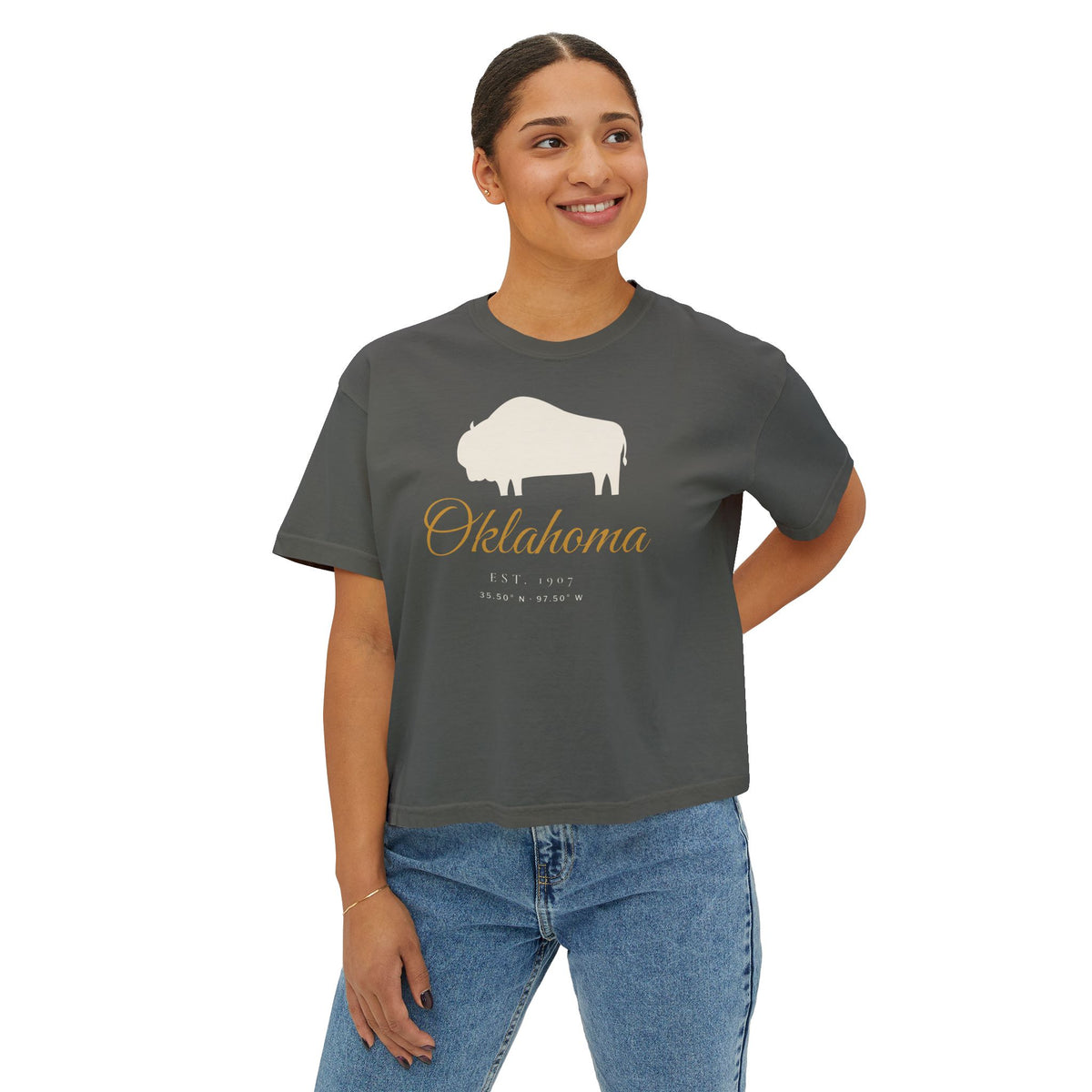 Oklahoma Bison Boxy Comfort Colors Tee