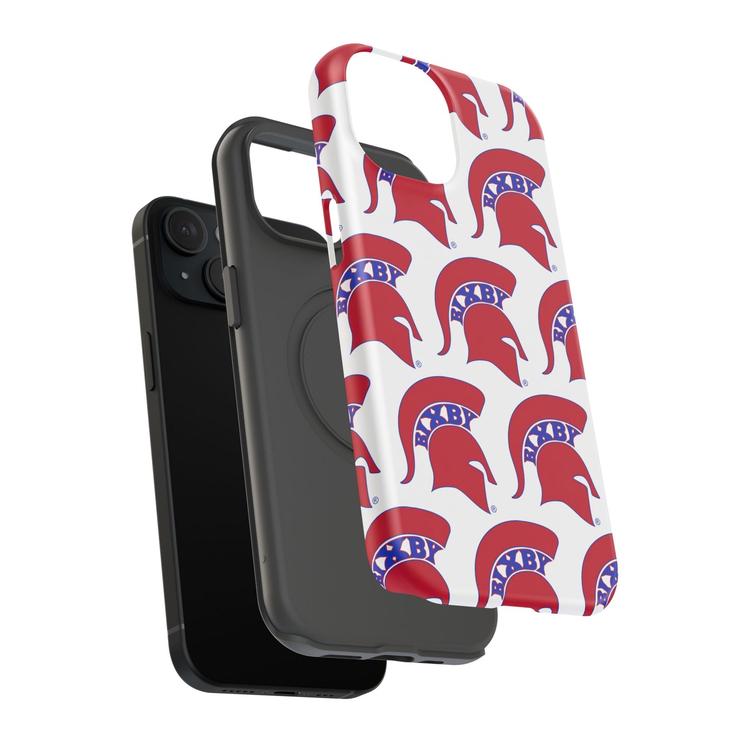 Bixby Spartan Red Logo Impact Resistant iPhone Case