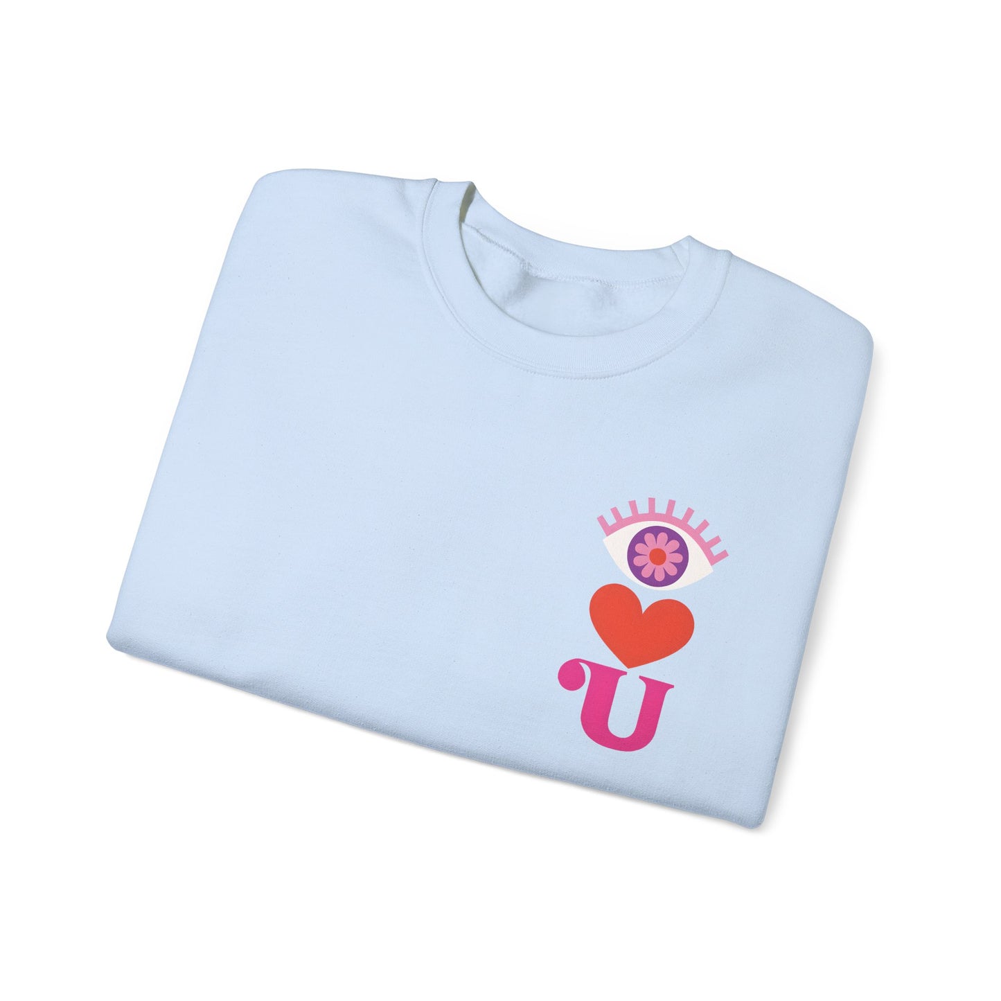 I Love U Heart Symbols Gildan Sweatshirt