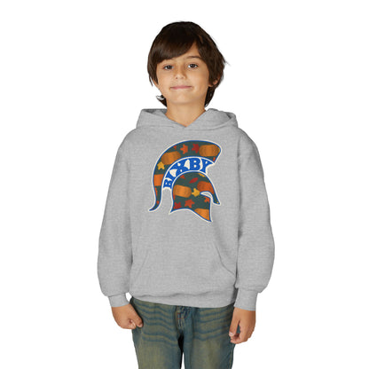 Bixby Spartans Pumpkin Patch Helmet Youth Hoodie – Kids Fall Game Day Hoodie
