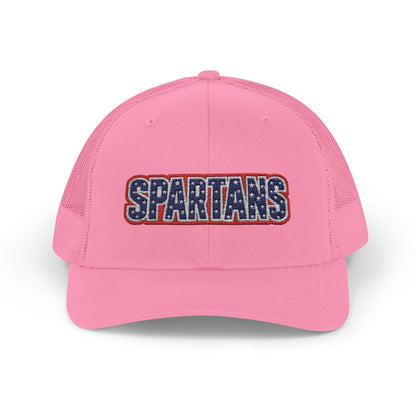 Spartans Patriotic Embroidered Trucker Hat