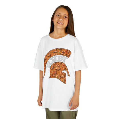 Bixby Spartan Gingerbread Helmet Youth Gildan Tee