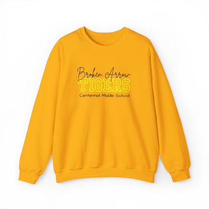 Personalized Embroidered Broken Arrow Tigers Crewneck Sweatshirt