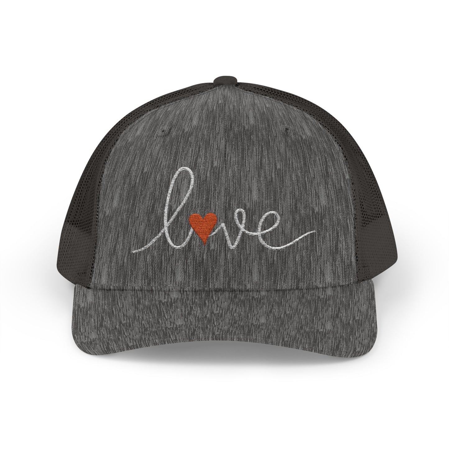 Love Script Snapback Trucker Cap | Sparkle Heart Embroidery