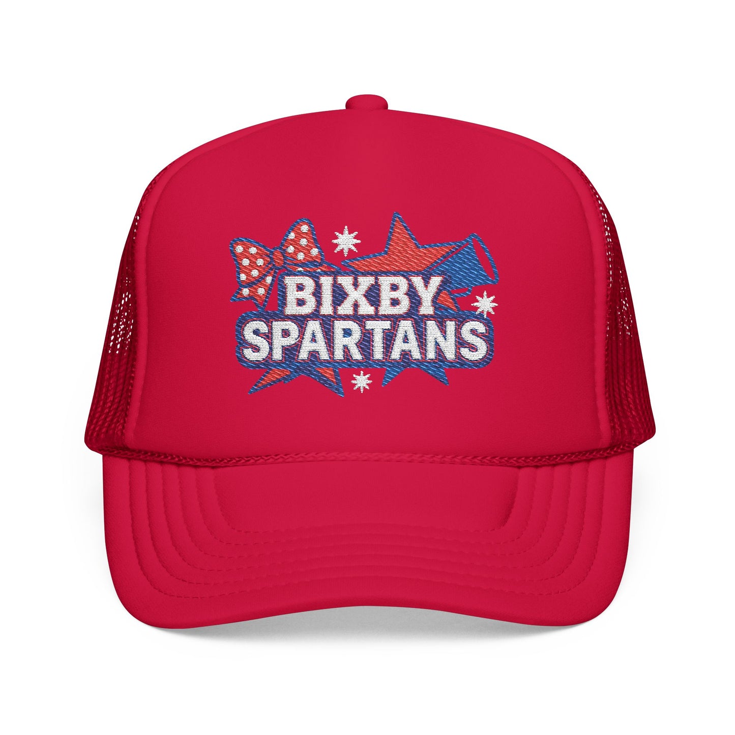 Bixby Spartans Cheer Embroidered Foam Trucker Hat