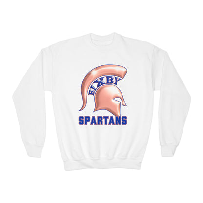 Bixby Spartan Metallic Rose Gold Youth Gildan Sweatshirt
