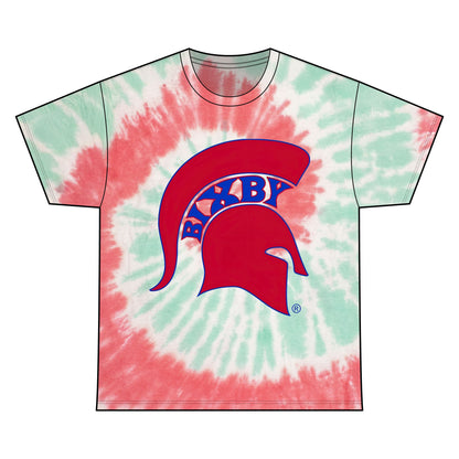 Bixby Spartan Red Logo Tie-Dye Gildan Tee