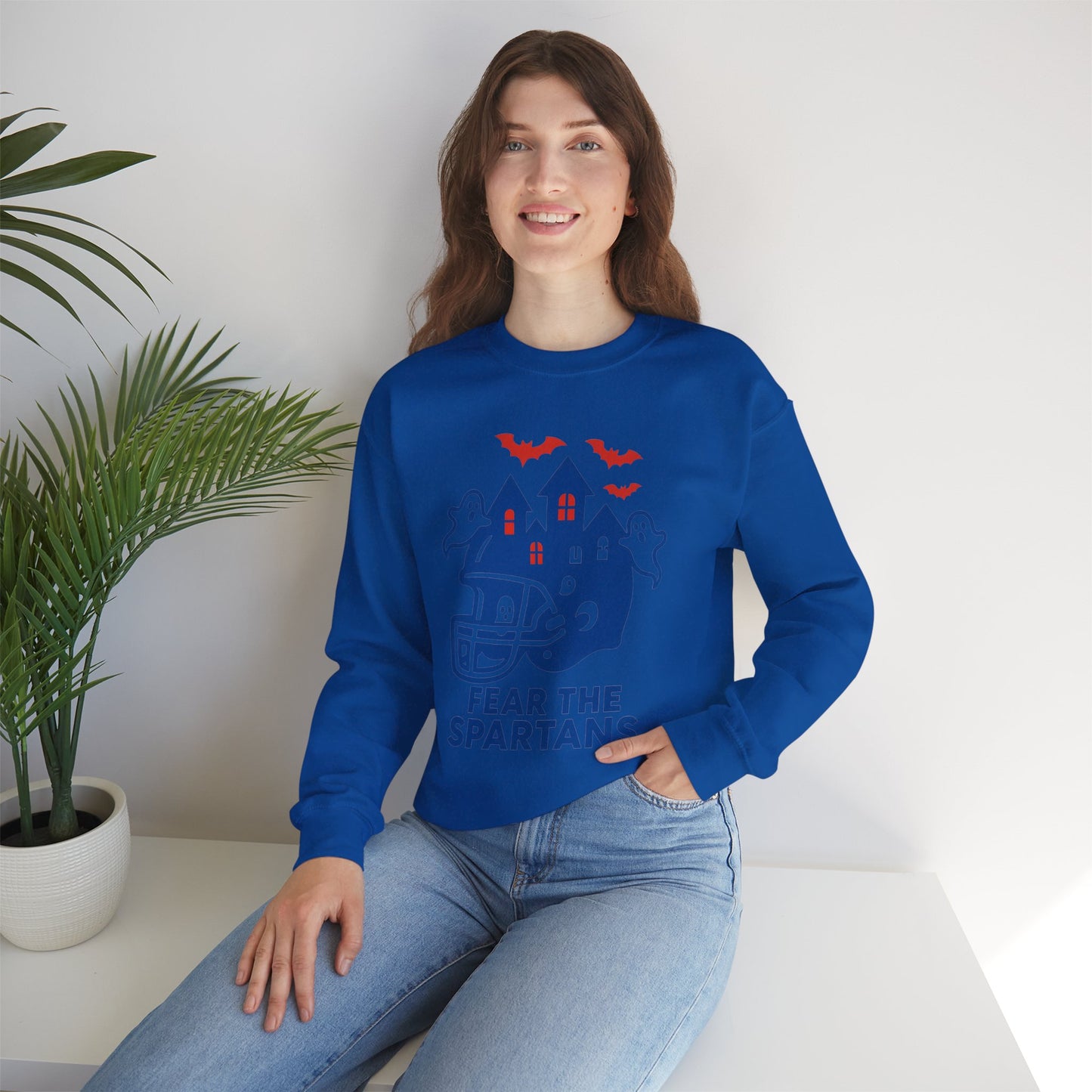Fear The Spartans Gildan Sweatshirt