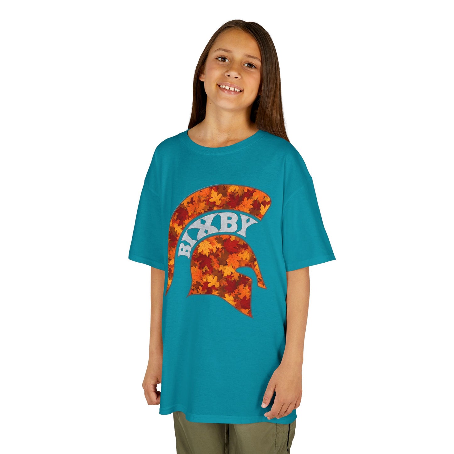 Bixby Spartan Fall Helmet Youth Gildan Tee