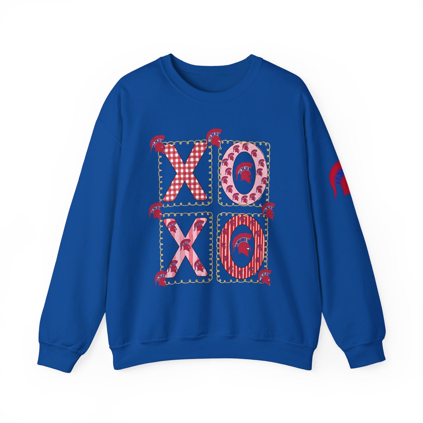 Spartan Logo Valentine XO Graphic Crewneck Sweatshirt