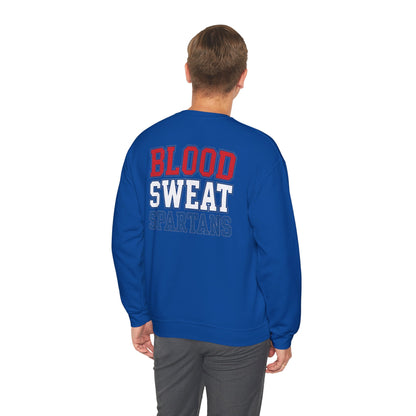 Blood Sweat Spartan Wrestling Gildan Sweatshirt