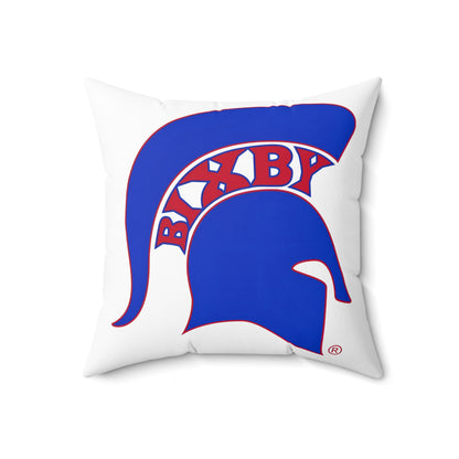 Bixby Spartans Blue Logo Decorative Pillow