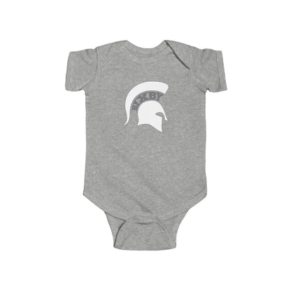 Baby Spartan White Logo Rabbit Skins Onesie