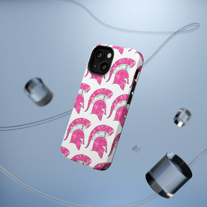 Bixby Spartan Pink Bling Logo Impact Resistant iPhone Case