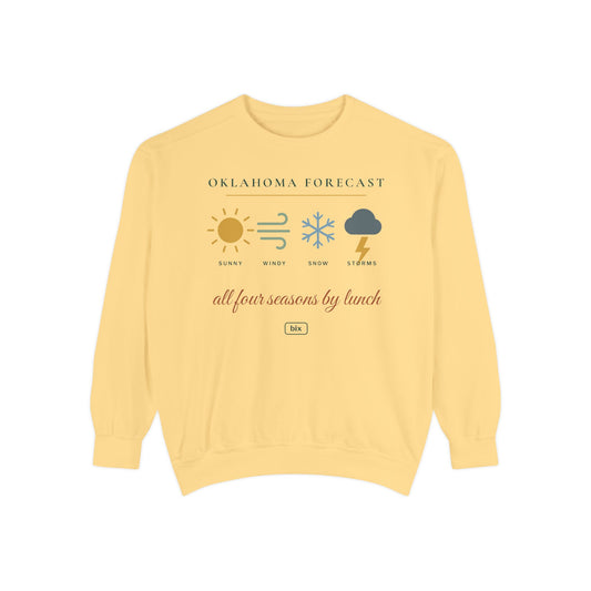 Oklahoma Forecast Crewneck Sweatshirt | Comfort Colors