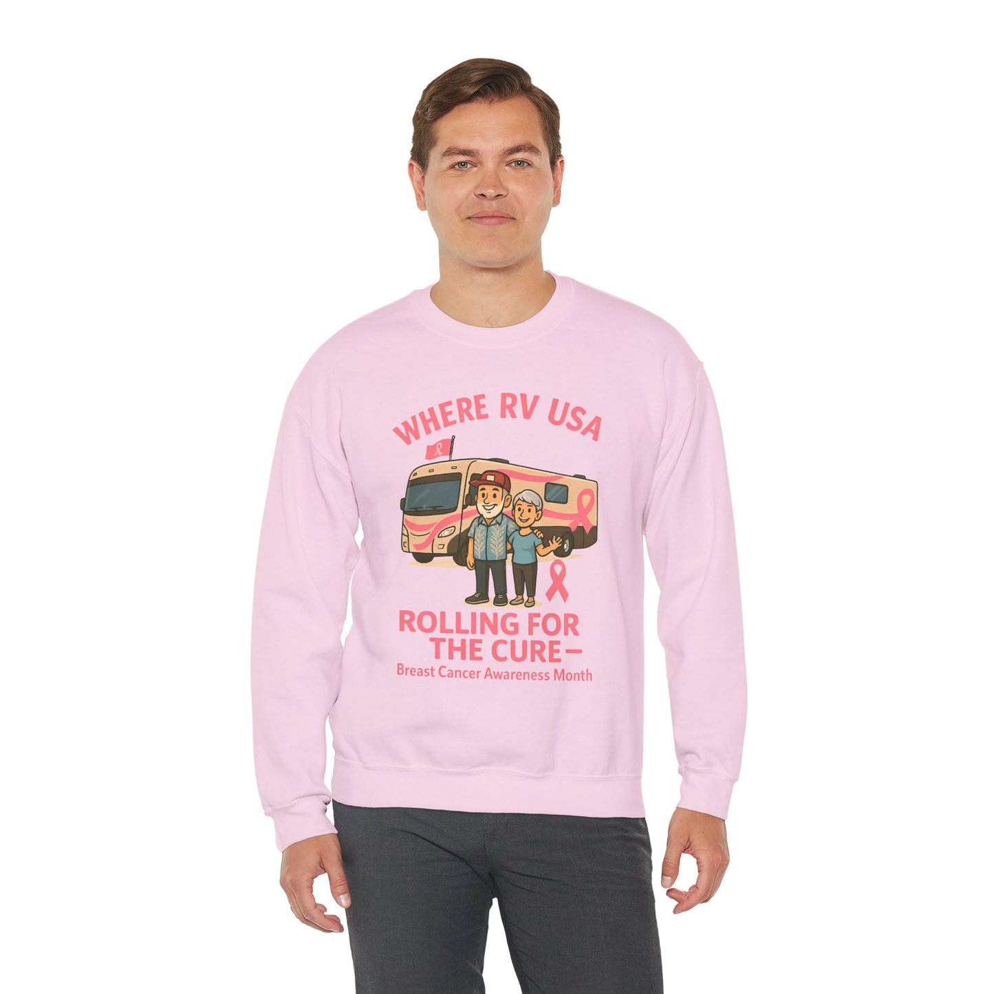 Where RV USA Breast Cancer Awareness Gildan Sweatshirt