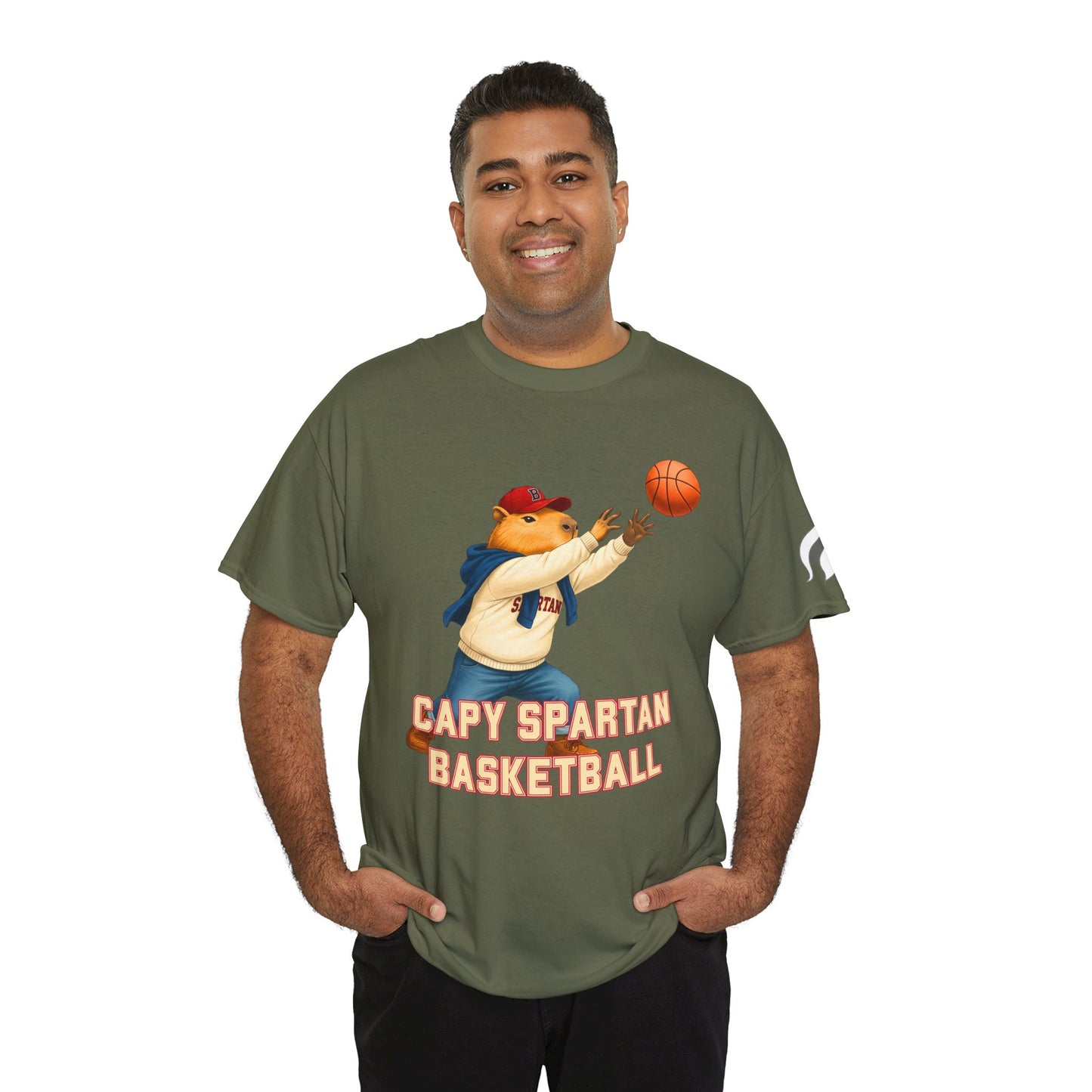 Capy Spartan Basketball Gildan Tee