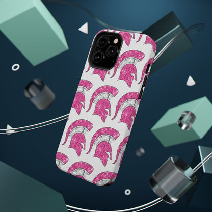 Bixby Spartan Pink Bling Logo Impact Resistant iPhone Case